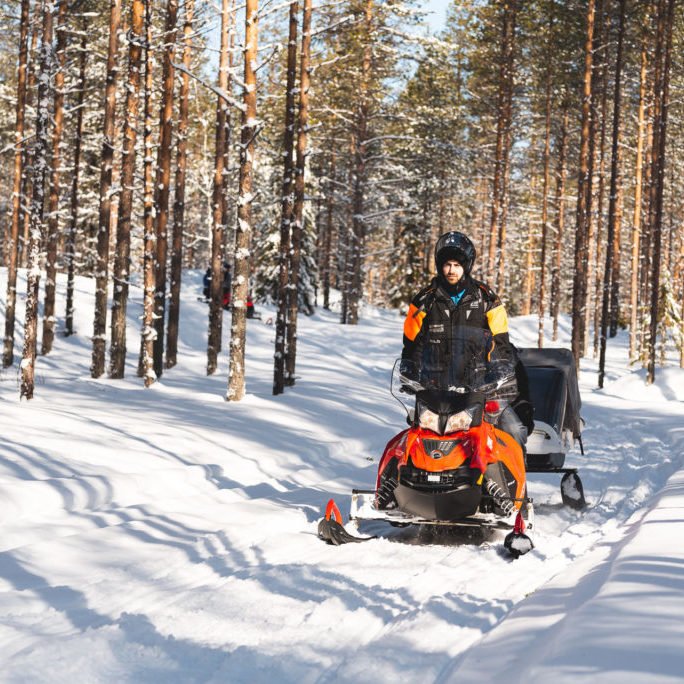 Easy snowmobile safari